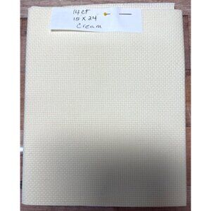 Cream Cross Stitch Fabric 14 Ct 15 X 24 Needlework Material